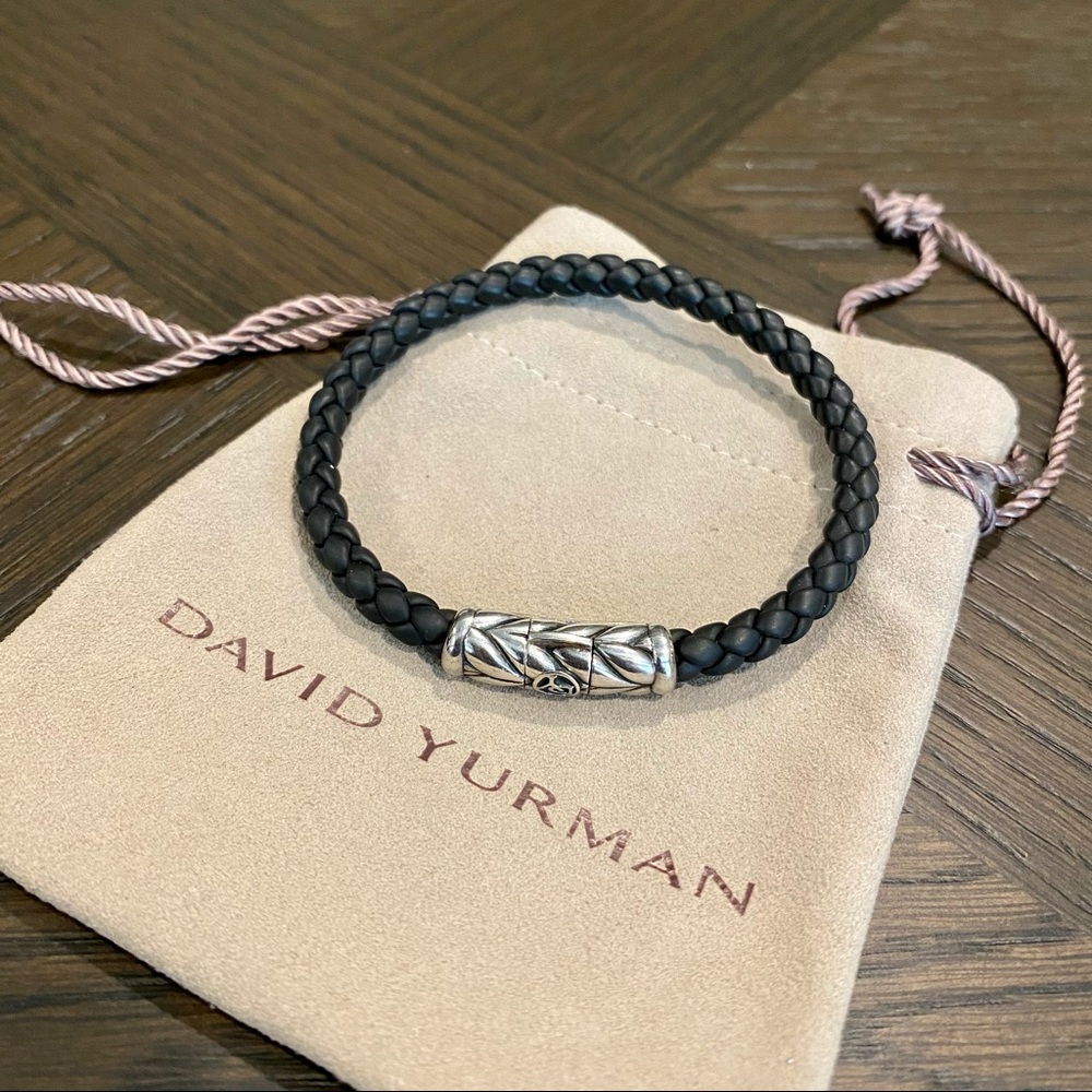 David Yurman Chevron Woven Rubber Bracelet